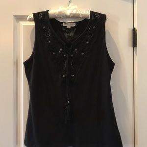 Brand new beaded Idyllwind black Lrg lace up